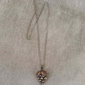 Taxco Silver Grape Cluster Necklace